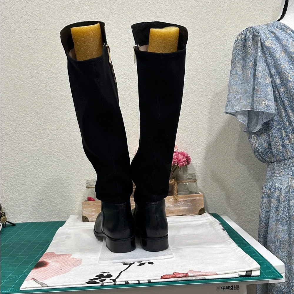 Michael Kors Black Leather Over the Knee Boots - Picture 2 of 12